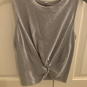 lululemon gray front knot tank